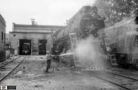 Железная дорога (поезда, паровозы, локомотивы, вагоны) - Мойка паровоза ЛВ-0283 в ТЧП Миасс,Челябинская область