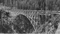 Железная дорога (поезда, паровозы, локомотивы, вагоны) - Железнодорожный мост The Vance  Creek Bridge лесовозной дороги,штат Вашингтон