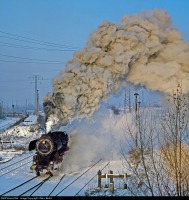 Железная дорога (поезда, паровозы, локомотивы, вагоны) - Паровоз BR52 типа 1-5-0