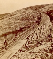 Железная дорога (поезда, паровозы, локомотивы, вагоны) - Зубчатая железная дорога на горе Вашингтон,штат Нью-Гемпшир