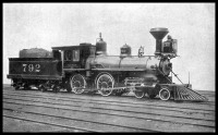 Железная дорога (поезда, паровозы, локомотивы, вагоны) - Паровоз №792 типа 2-2-0 Юнион Пасифик ж.д.