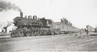 Железная дорога (поезда, паровозы, локомотивы, вагоны) - Паровоз №482 типа 2-2-1 с поездом на ст.Рейнландер Чикаго и Северо-Западная ж.д.