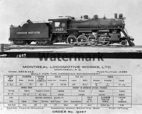 Железная дорога (поезда, паровозы, локомотивы, вагоны) - Паровоз №2489 типа 1-4-0 Канадской Северной ж.д.