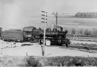 Железная дорога (поезда, паровозы, локомотивы, вагоны) - Паровоз Су250-71 с поездом близ ст.Павшино