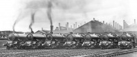 Железная дорога (поезда, паровозы, локомотивы, вагоны) - Паровозы королевского класса в депо Суиндон