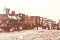 Железная дорога (поезда, паровозы, локомотивы, вагоны) - Паровоз Мп.48 с поездом на ст.Исакогорка