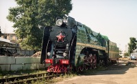 Железная дорога (поезда, паровозы, локомотивы, вагоны) - Паровоз П36-0001 в депо Москва-Киевская