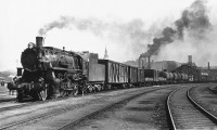 Железная дорога (поезда, паровозы, локомотивы, вагоны) - Паровоз Ша-15х с поездом