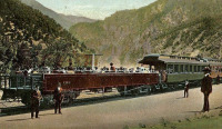 Железная дорога (поезда, паровозы, локомотивы, вагоны) - Пассажирская платформа на Денвер и Рио-Гранде Западной ж.д.
