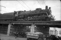 Железная дорога (поезда, паровозы, локомотивы, вагоны) - Паровоз ИС20-317 на Каланчевском путепроводе