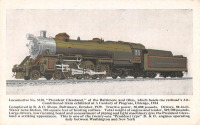 Железная дорога (поезда, паровозы, локомотивы, вагоны) - Локомотив Президент Кливленд железной дороги Балтимора и Огайо