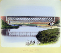 Железная дорога (поезда, паровозы, локомотивы, вагоны) - Железнодорожный мост через реку Снежеть
