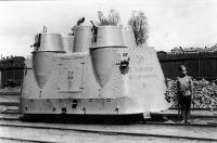 Железная дорога (поезда, паровозы, локомотивы, вагоны) - Тяжелая бронедрезина 2-го Заамурского  железнодорожного батальона
