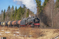 Железная дорога (поезда, паровозы, локомотивы, вагоны) - Паровоз СО18-2018 с грузовым поездом