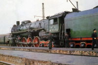 Железная дорога (поезда, паровозы, локомотивы, вагоны) - Паровоз ИС20-196 у перрона Киевского вокзала