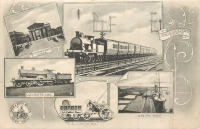 Железная дорога (поезда, паровозы, локомотивы, вагоны) - Железнодорожная станция Юстон в Лондоне. Локомотивы и дебаркадер Ливерпуль