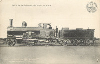 Железная дорога (поезда, паровозы, локомотивы, вагоны) - Трёхцилиндровый паровоз Эксперимент N.66 L.N.W.R.