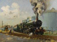Железная дорога (поезда, паровозы, локомотивы, вагоны) - Теренс Кунео. Паровоз Георг V на сидровой фабрике Букмерса