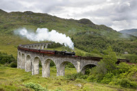 Железная дорога (поезда, паровозы, локомотивы, вагоны) - Виадук Гленфиннан,Шотландия