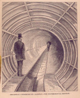 Железная дорога (поезда, паровозы, локомотивы, вагоны) - Подземная железная дорога Бродвея. Экспериментальный участок