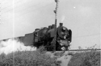 Железная дорога (поезда, паровозы, локомотивы, вагоны) - Грузовой паровоз серии СО17 проходит семафор