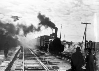 Железная дорога (поезда, паровозы, локомотивы, вагоны) - Паровоз серии О,съемки кинофильма 
