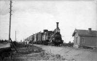 Железная дорога (поезда, паровозы, локомотивы, вагоны) - Паровоз серии Г.125 с поездом