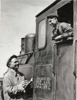 Железная дорога (поезда, паровозы, локомотивы, вагоны) - Узкоколейный паровоз серии 159-142 Приволжской ж.д.