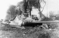 Войны (боевые действия) - Немецкий танк Pz.Kpfw. V Ausf.G «Пантера» из состава боевой группы Ритора, подбитый на подступах к Берлину