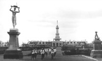 Войны (боевые действия) - Вид на комплекс Речного вокзала в Москве. 1939 г.