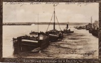 Корабли - Буксирные пароходы на Волге вблизи Самары