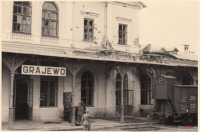 Белосток - Железнодорожный вокзал станции Граево (Grajewo) во время немецкой оккупации 1939-1945 гг во Второй Мировой войне.