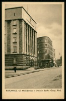 Катовице - Катовіце. Вул.Міцкевича  і будинок Краєвого господарчого банку.