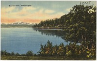 Штат Вашингтон - Живописное озеро Худ Канал в штате Вашингтон