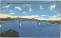Штат Вермонт - Мост через озеро Шамплейн,Вермонт, Нью-Йорк