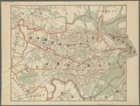 Штат Массачусетс - Кембридж и Соммервиль. Карта города, 1892