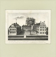 Штат Массачусетс - Кембридж. Вид Гарвардского колледжа, 1780