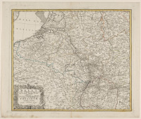 Карты стран, городов - Священная Римская Империя. Карта Нидерландов и части Франции и Германии