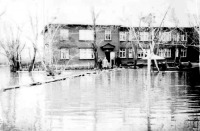 Рязань - Посёлок Остров во время разлива.