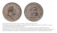 Медали, ордена, значки - Настольная медаль «В память визита Великой Княжны Екатерины Павловны в Великобританию» (1814 год)