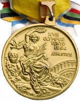 Медали, ордена, значки - Олимпийские наградные медали. Игры XVIII Олимпиады 1964 года в Токио (Япония) 10 октября – 24 октября