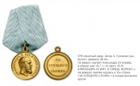 Медали, ордена, значки - Наградная медаль «За усердную службу» (1881 год)