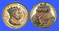 Медали, ордена, значки - Кёнигсберг. Медаль в честь коронации Вильгельма I Фридриха Людвига и Августы Марии Луизы Катерины Саксен-Веймар-Эйзенахской в Кёнигсберге, 1861 год.