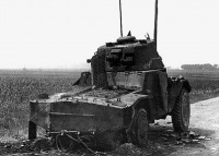 Военная техника - Подбитый французский бронеавтомобиль «Панар» AMD178. Май 1940 года
