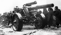 Военная техника - Дальнобойное орудие, брошенное немцами при отступлении из-под Москвы