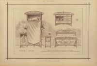 Предметы быта - Дизайн интерьера. Франция, 1800-1899. Спальные комнаты, модерн