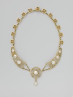 Драгоценности, ювелирные изделия - Золотое ожерелье с инкрустацией перламутром
