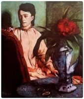 Картины - Мадемуазель Э.Мюссон (Сидящая женщина с вазой). 1872