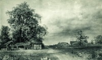 Картины - Иван Шишкин. «Деревня» 1874