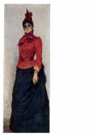 Картины - И. Е. Репин (1844 - 1930). Портрет В.И.Икскуль. 1889 г.